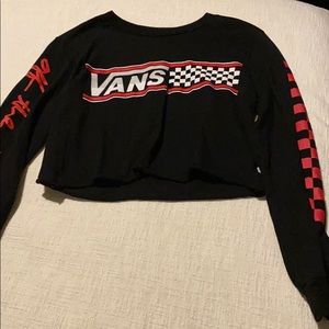 cropped long sleeve vans top